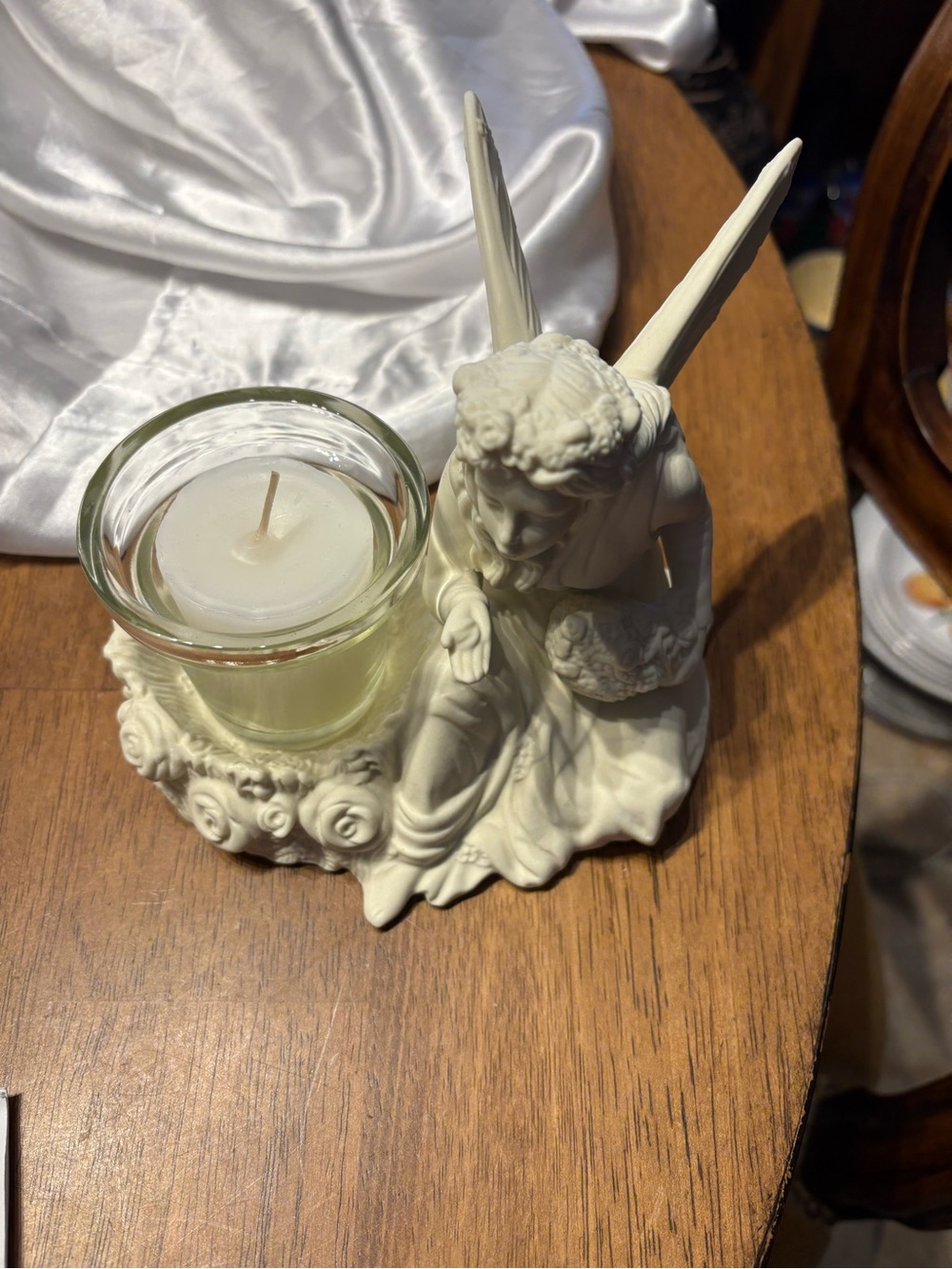 Partylite vintage retired Ariana Fairy tea light candle holder. Like new